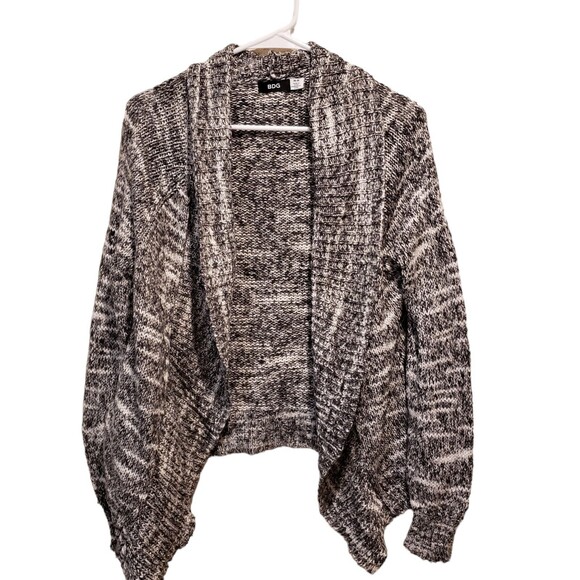 BDG Urban Outfitters Open Front Cardigan Marble Heathered Pocketed Women's M - Picture 1 of 8